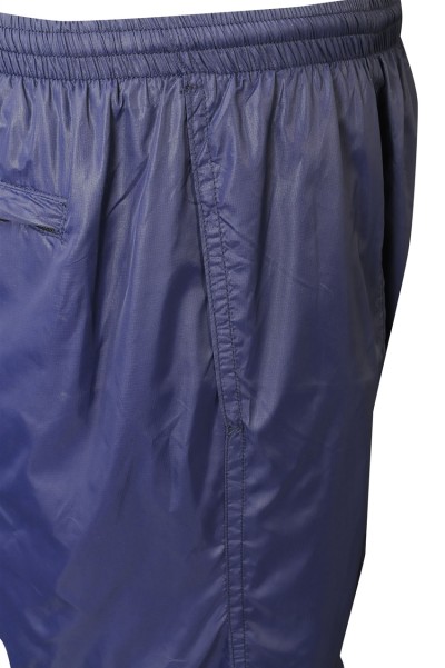 U375 online ordering line mountain sports shorts supply sweat long-distance running net color invisible zipper back pocket sports pants specialty store dark blue 100% polyester detail view-2